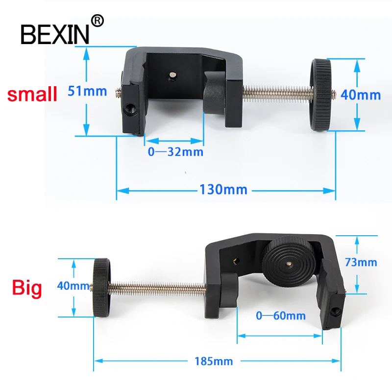 مشبك حامل سطح المكتب، مشبك كاميرا على شكل حرف C، مشبك ألومنيوم عالمي، دعم dslr لملحقات التصوير الفوتوغرافي للكاميرا