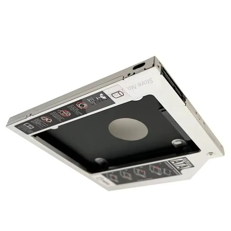 Disco duro SATA de aluminio 2.5, HDD SSD, marco de soporte Caddy de bahía óptica de 9,5mm para HP EliteBook 2530P 2540p 2560p 2570p 2740p