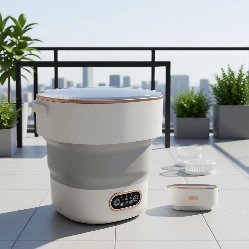 

Портативная стиральная машина и центрифуга для детской одежды, нижнего белья, носков; идеально подходит для путешествий, общежитий, кемпинга.