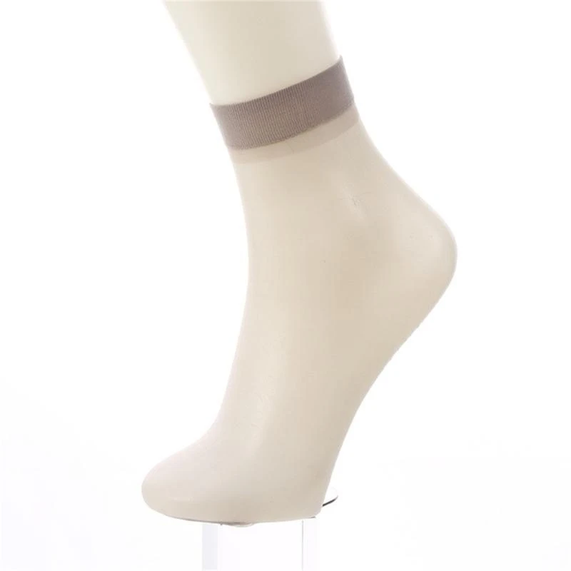 السيدات الصيف قصيرة الكاحل تنفس النايلون الجوارب القصيرة لملابس غير رسمية يومية المرأة شفافة مطاطا كريستال الحرير جورب 15UB #5