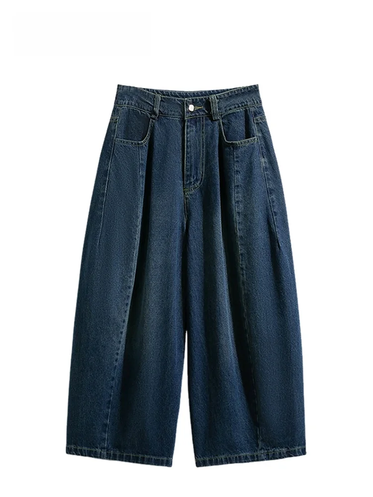

High Waist Loose Women's Jeans Cotton Denim Casual Style plus Size Pear Shape Body Fit All Seasons Chinese Manufacturer