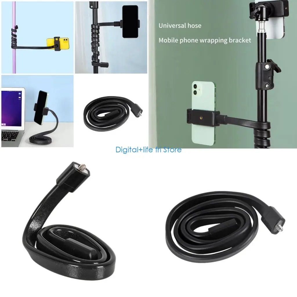 

E06D Многофункциональный держатель для шланга, резьба 1/4 дюйма, гибкая шея, кронштейн для прямой трансляции