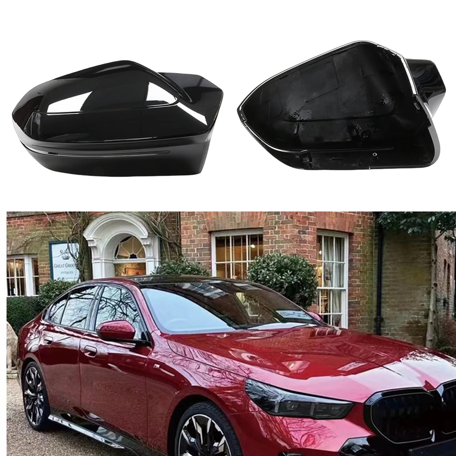 2PCS Rearview Mirror Cap Side Cover For BMW 5 Series G60 G61 G68 I5 G60 G61 M5 G90 G70