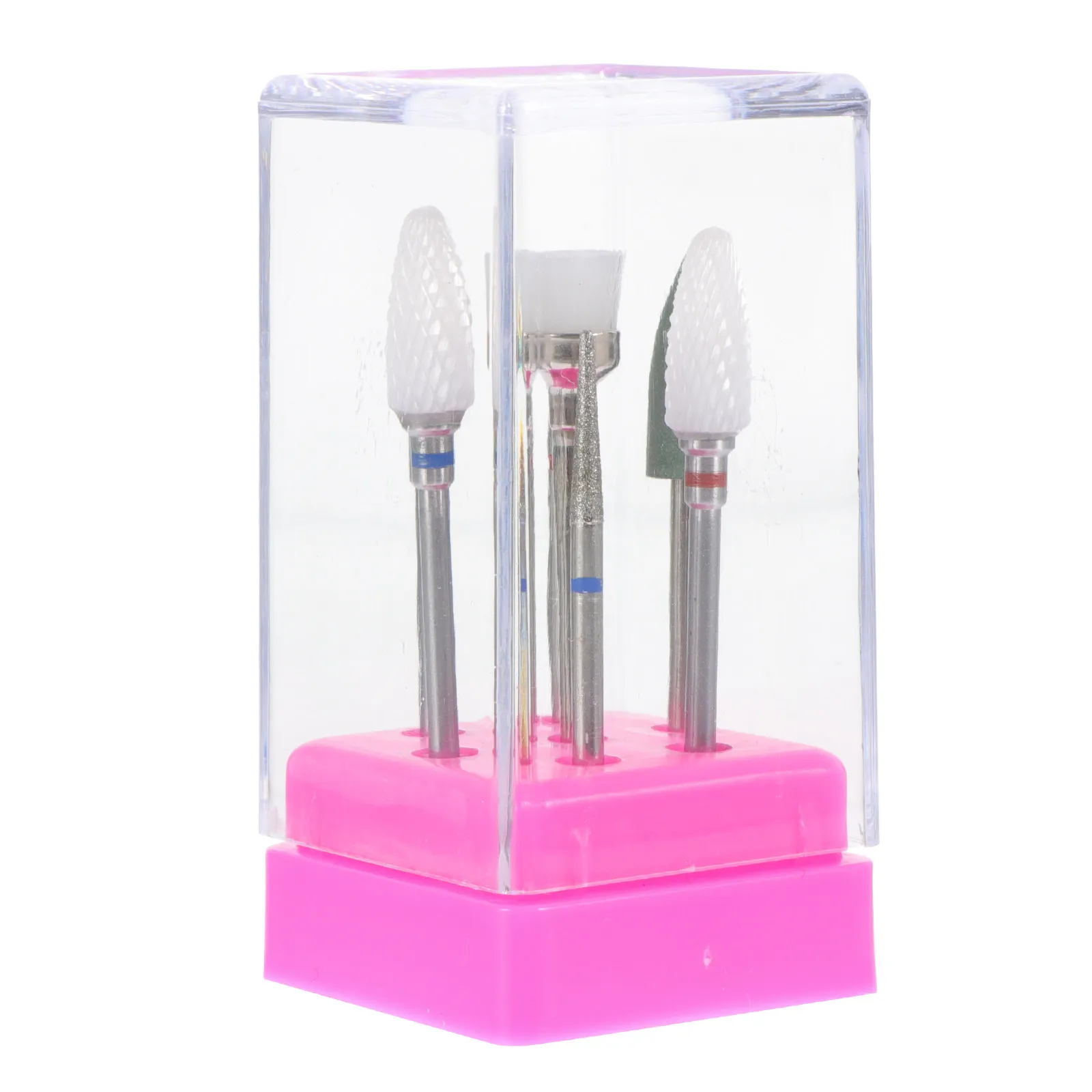 

7pcs Manicure Polishing Heads Premium Grinding For Cuticle Sidewall Underneath Nail Care Rustproof Pedicure Drill Bit Set