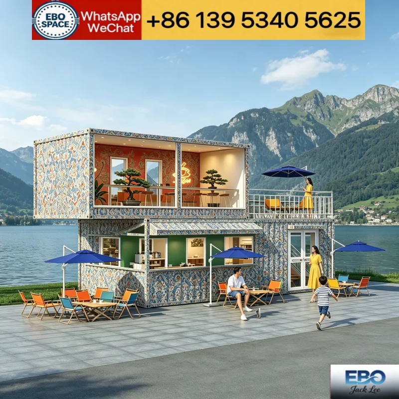 Custom Layout Expandable Prefabricated Container House Fold Expand Box Shop Bar Salon Outdoor Commercial Building