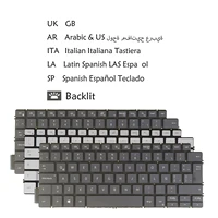 Teclado retroiluminado para Dell Vostro 3400 3401 3405 5300 5301 5390 5391 5401 5402 5490 0NWD23 0WCH78 árabe Reino Unido LA español italiano