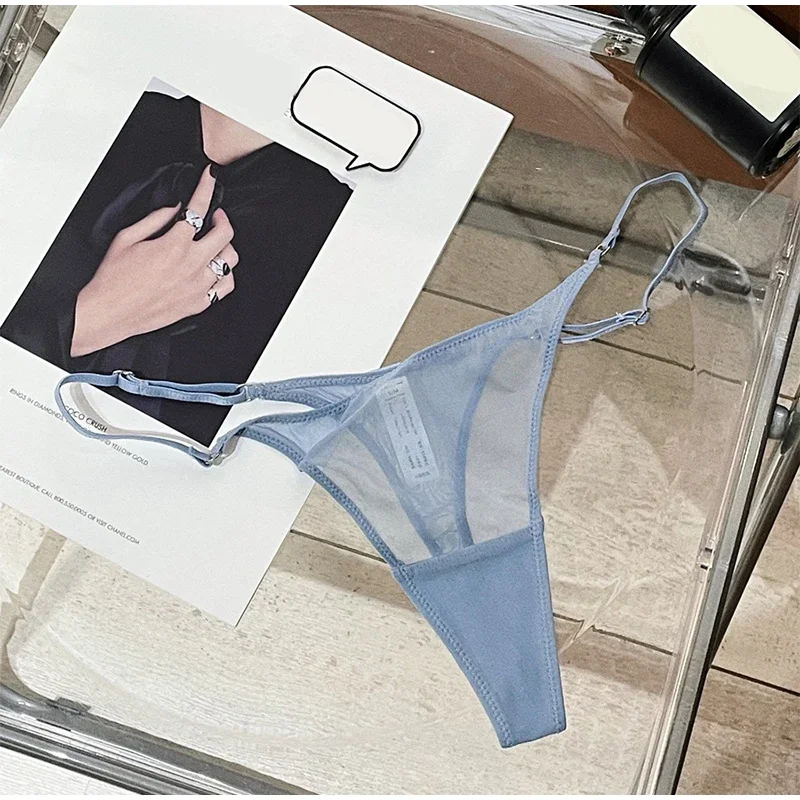 ملابس داخلية نسائية رياضية للياقة البدنية رفيعة للغاية وشاش شفاف وشفاف ملابس داخلية مثيرة على شكل حرف G #2