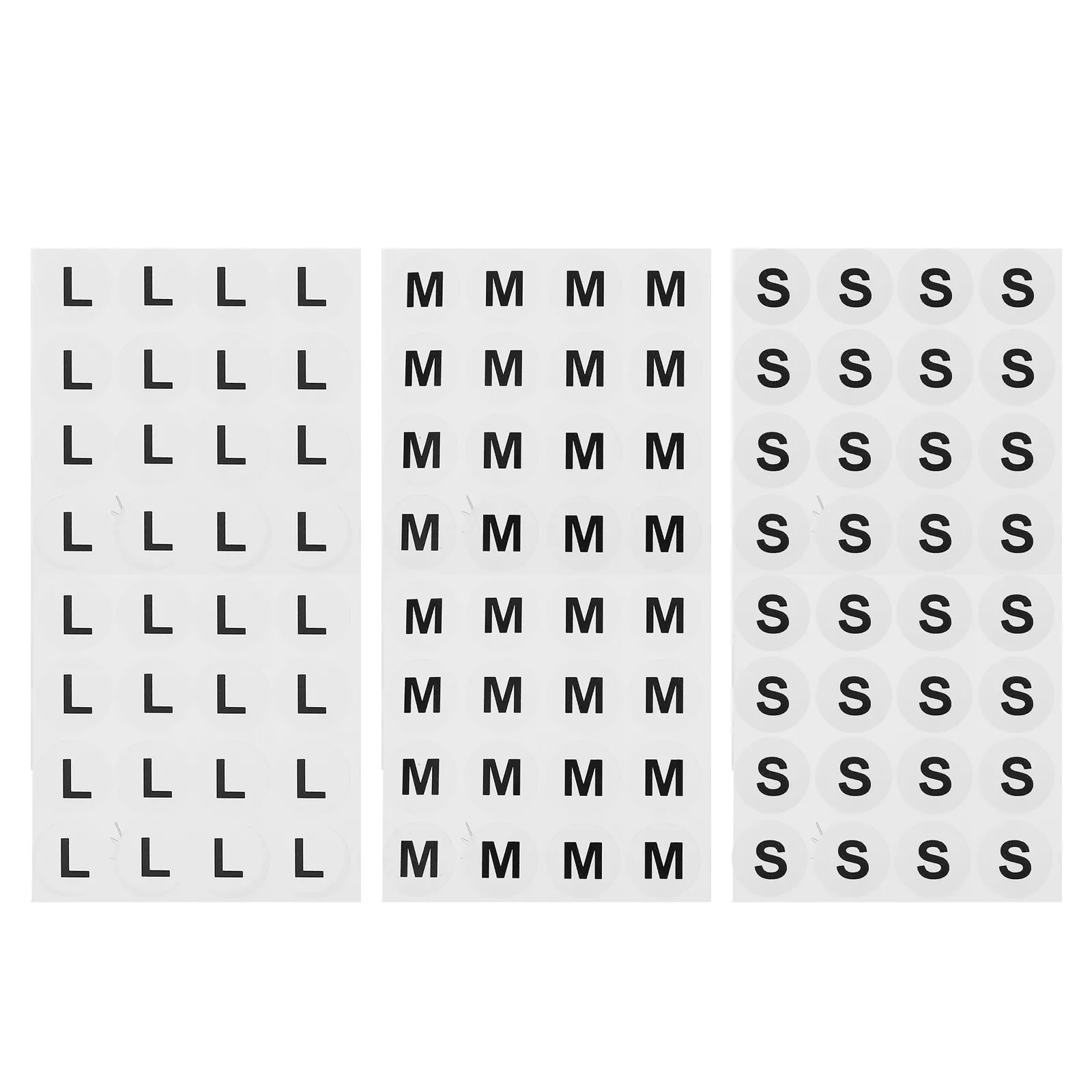 

1500Pcs Clothing Size Label Stickers Round Self-Adhesive for Garments Easy Application Clear Size Marking Organize Stock