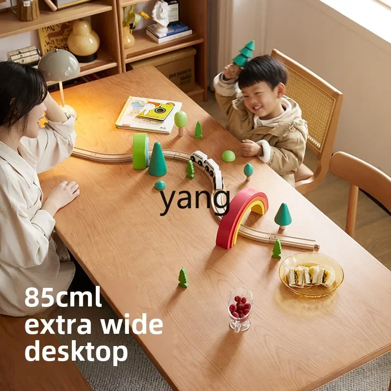 

LTT solid wood cherry wood thickened long desk log wind workbench