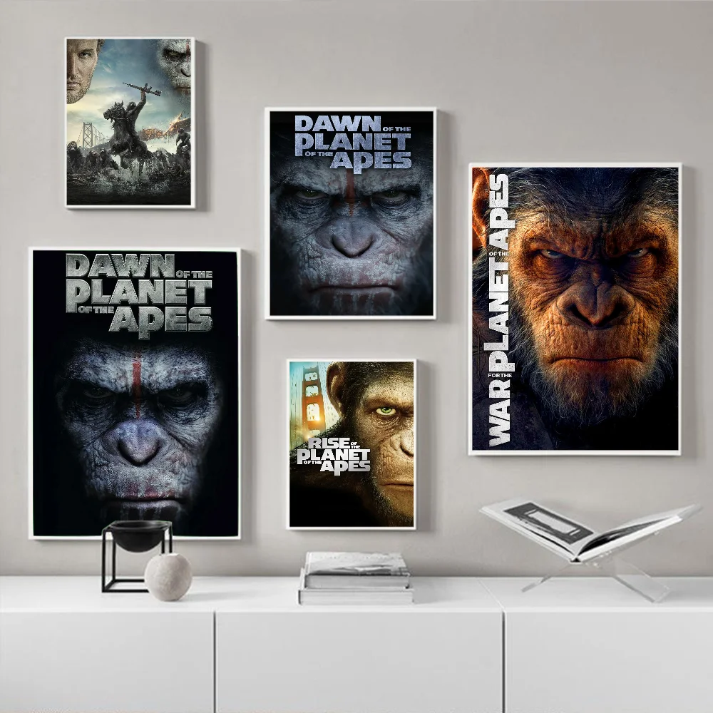 D-Dawn Of The P-Planet Of The Apes Whitepaper Poster HD Quality Poster Wall Art Painting Study Room Wall Decor