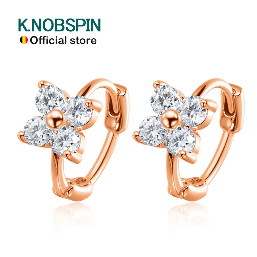 

KNOBSPIN 3mm D Color Moissanite Hoop Earrings for Women GRA Certified Round Brilliant Cut Moissanite s925 Silver Dainty Earring