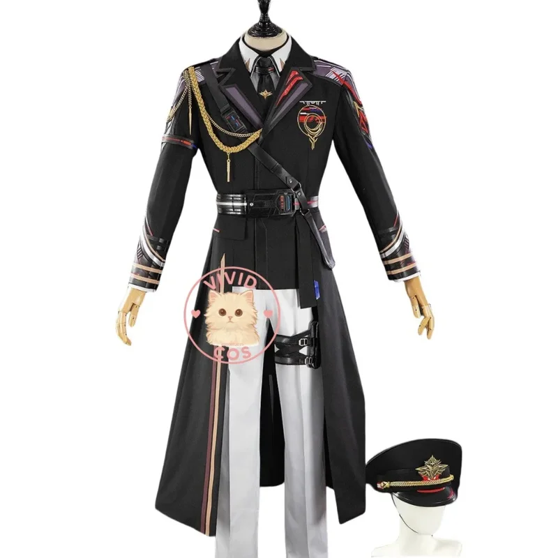 

В наличии игра Love and Deep Space косплей аниме Caleb высококачественный костюм черная униформа костюмы для мужчин