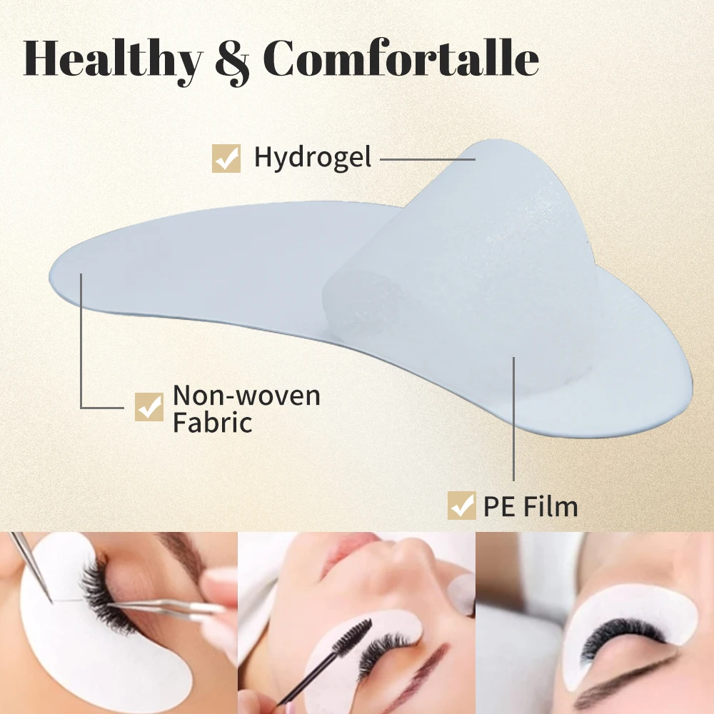 200/400Pairs Hydrogel Patches Eyelash Extension Patch Eyelashes Patch Lash Extension Supplies Under Eye Patches Eye Pads Patch