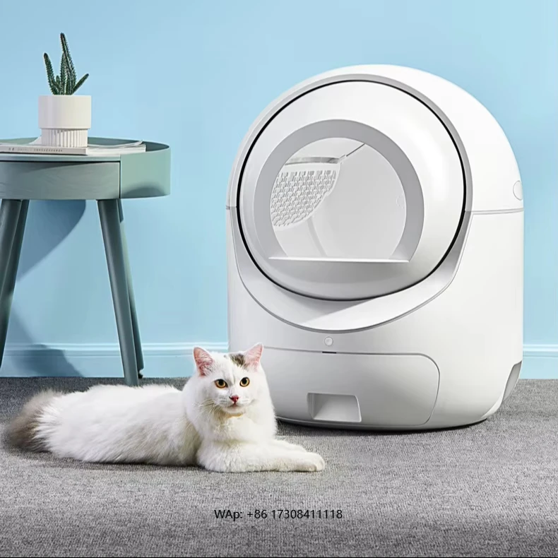 

new smart pet products with silent deodorizing cat toilet 10kg plastic large capacity automatic trash can