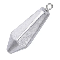 Lead Sinker with Ring 20g/30g/40g/50g/60g/70g/80g/100g/120g/150g/200g Prismatic Shape Lead Weight Ocean Fishing Accessories