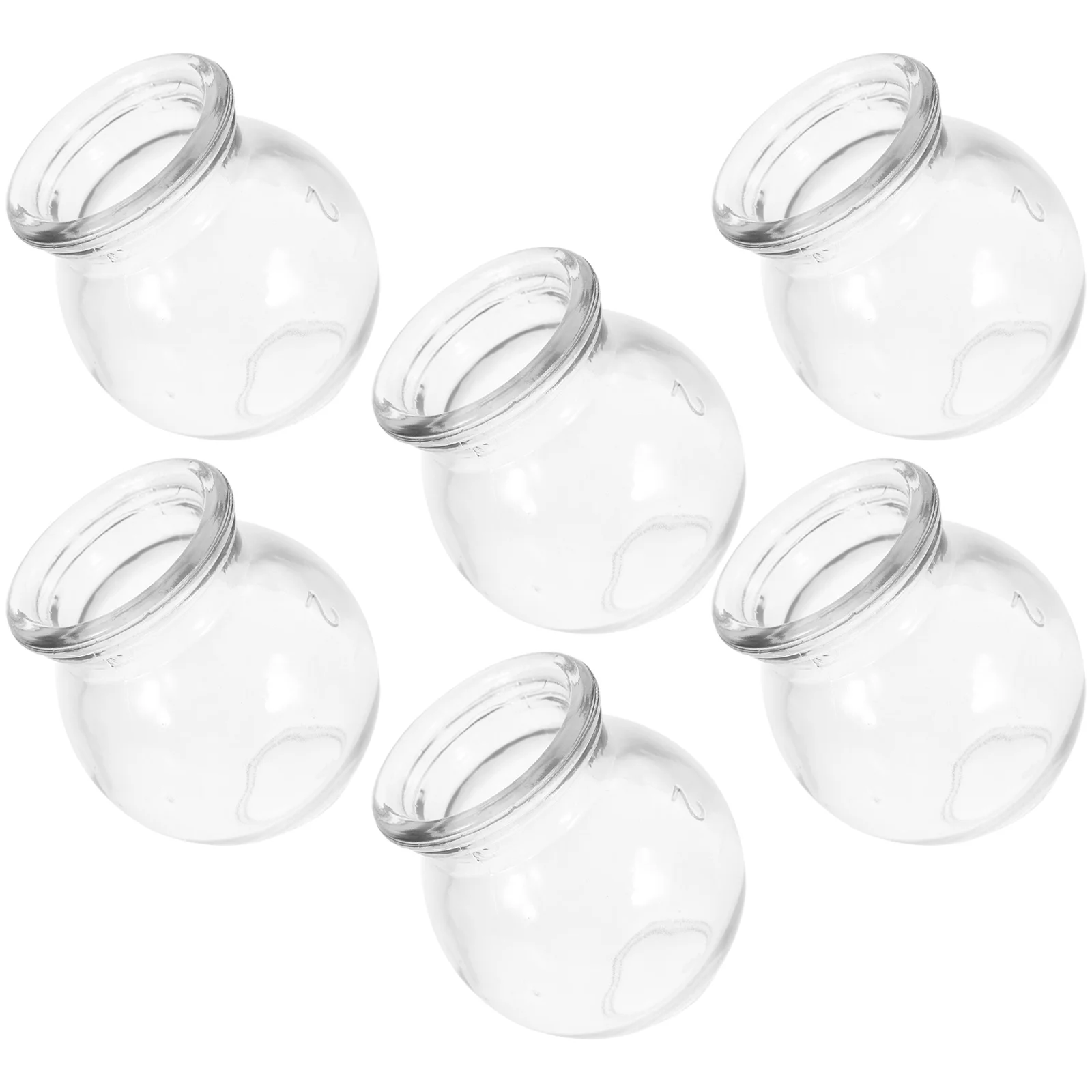 

6 шт., стеклянный набор для баночной терапии, прочные присоски, массажные чашки, улучшение кровообращения, повышение лимфатического дренажа