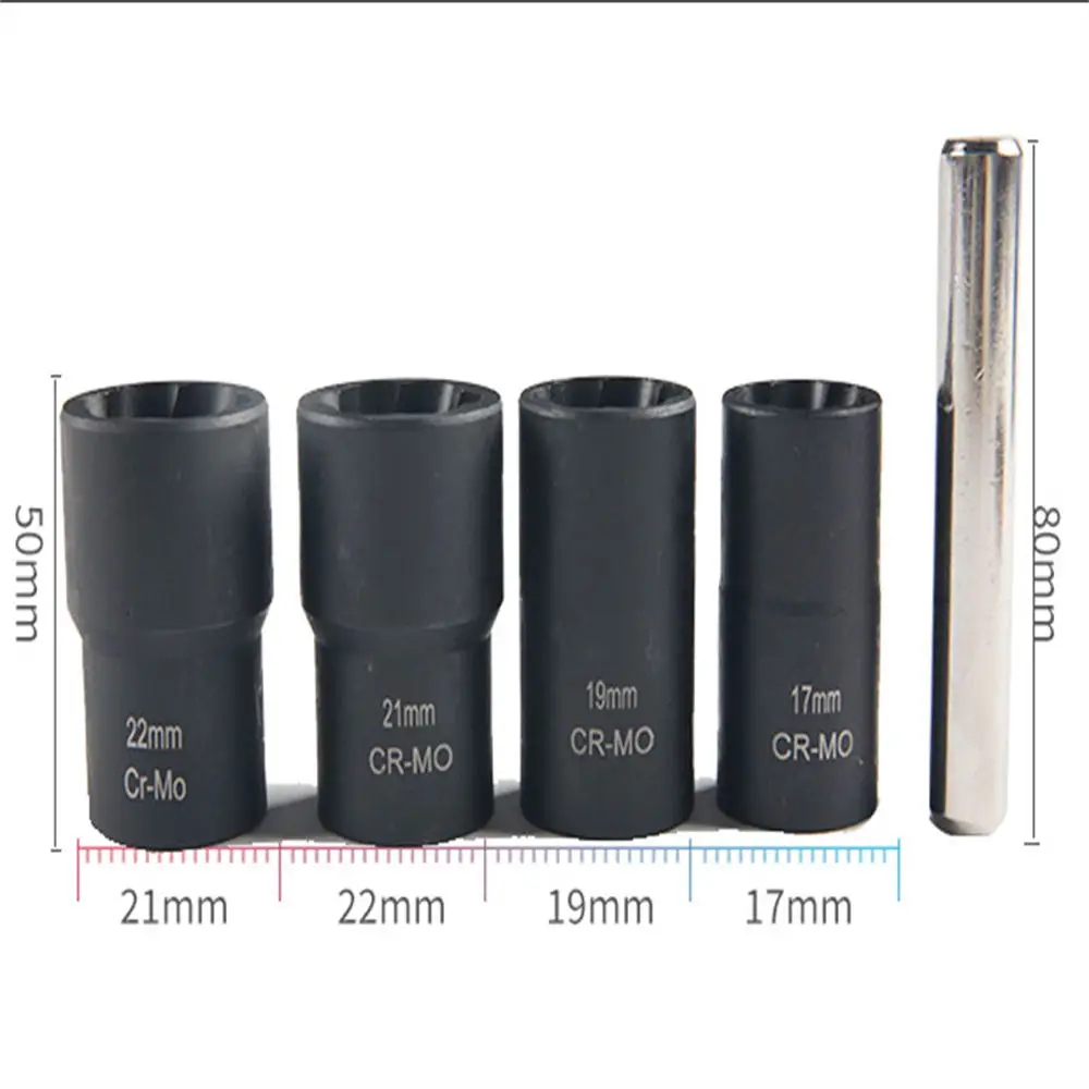 1Box Lug Nut Remover Removal Tool Broken Nut Bolt Extractor Sleeve Tool Broken Wire Extractor