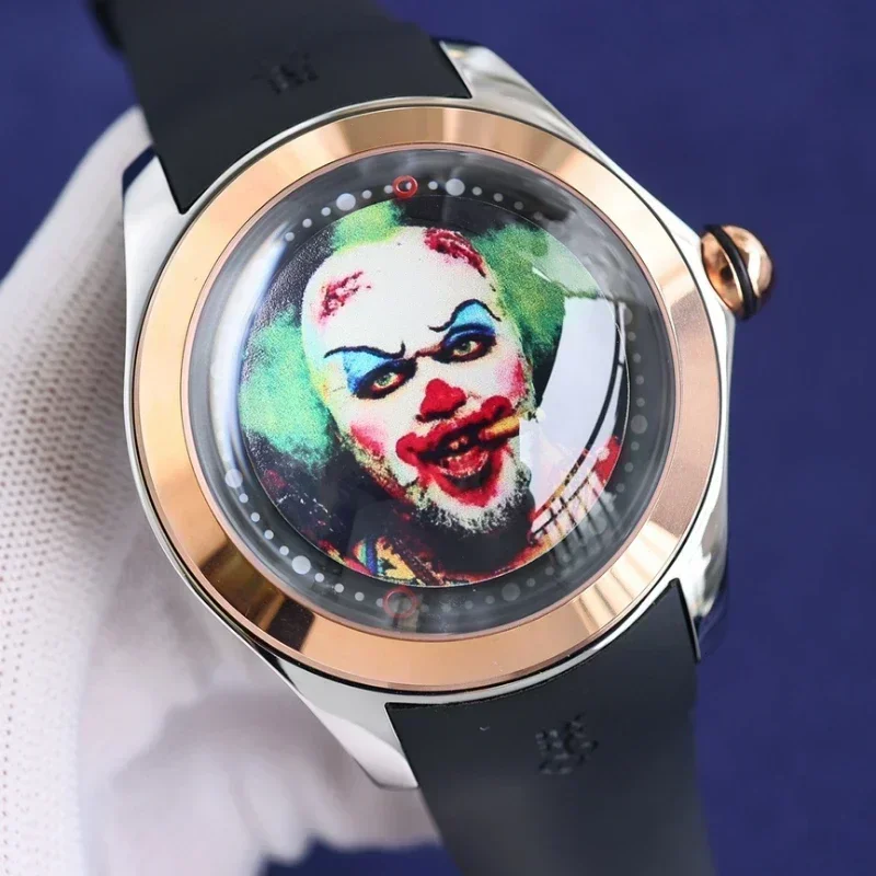 Orologio meccanico tourbillon galleggiante serie Bubble 47mm, serie clown alla moda e impermeabile