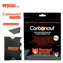 Thermal Grizzly Carbonaut Thermal Pad 51x68mm 62.5W/mk Reusable High Thermal Conductivity CPU/GPU Motherboard Heat Silicone Pad