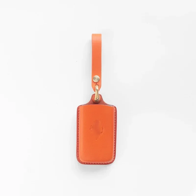for Ferrari Roma SF90 296 Rome Handmade Custom Leather Fashionable High End Orange Key Cover