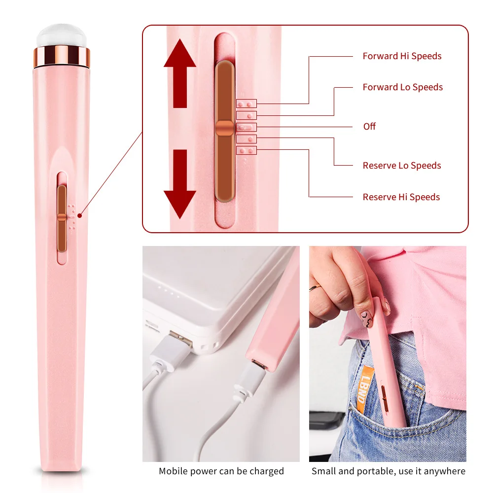 Electric Nail Drill Kit Rechargeable Cordless Manicure Kit Portable Nail Grinding Polisher for Trim Nails Exfoliating