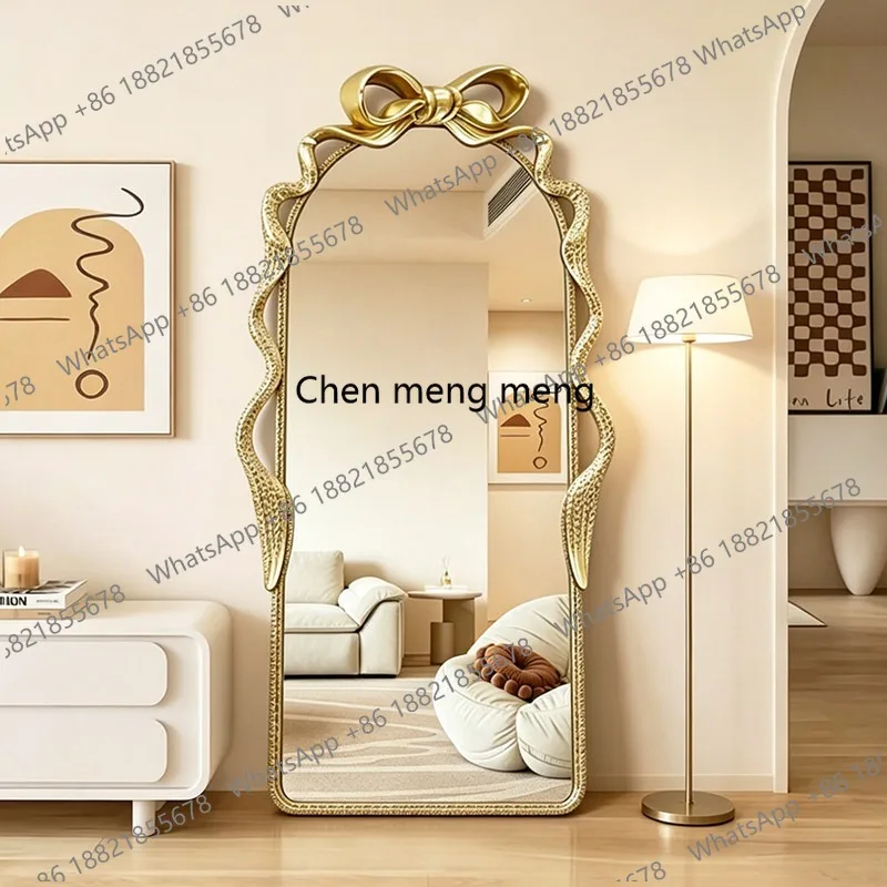 French full-body full-length mirror, home streamer floor-to-ceiling living room master bedroom fitting mirror