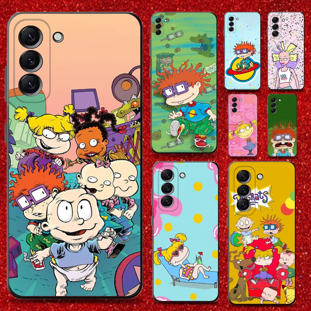 

R-Rugrat Chuckie A-Angelica Phone Case For Samsung Galaxy A13,A21s,A22,A31,A32,A52,A53,A71,A80,Soft Black Shell