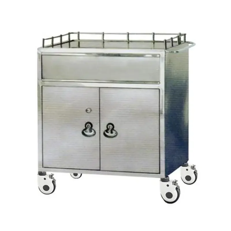 Hebei Factory Sale Stainless Steel Emergency Medicine Trolley Medical Tablet Trolley