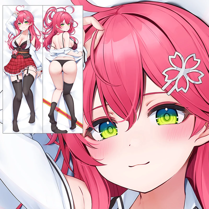 

Anime Hololive Vtuber Sakura Miko Sexy Dakimakura Hing Body Pillow Case Japanese Pillowcase Cushion Cover Bedding BMZP