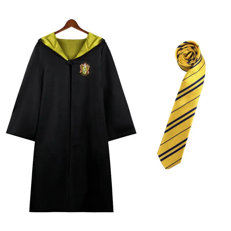 Uniforme d'école de Poudlard Harry Potter pour hommes et femmes, costume de cosplay, ensemble de capes, baguette magique du film Umbulin, Malfoy, Voldemort