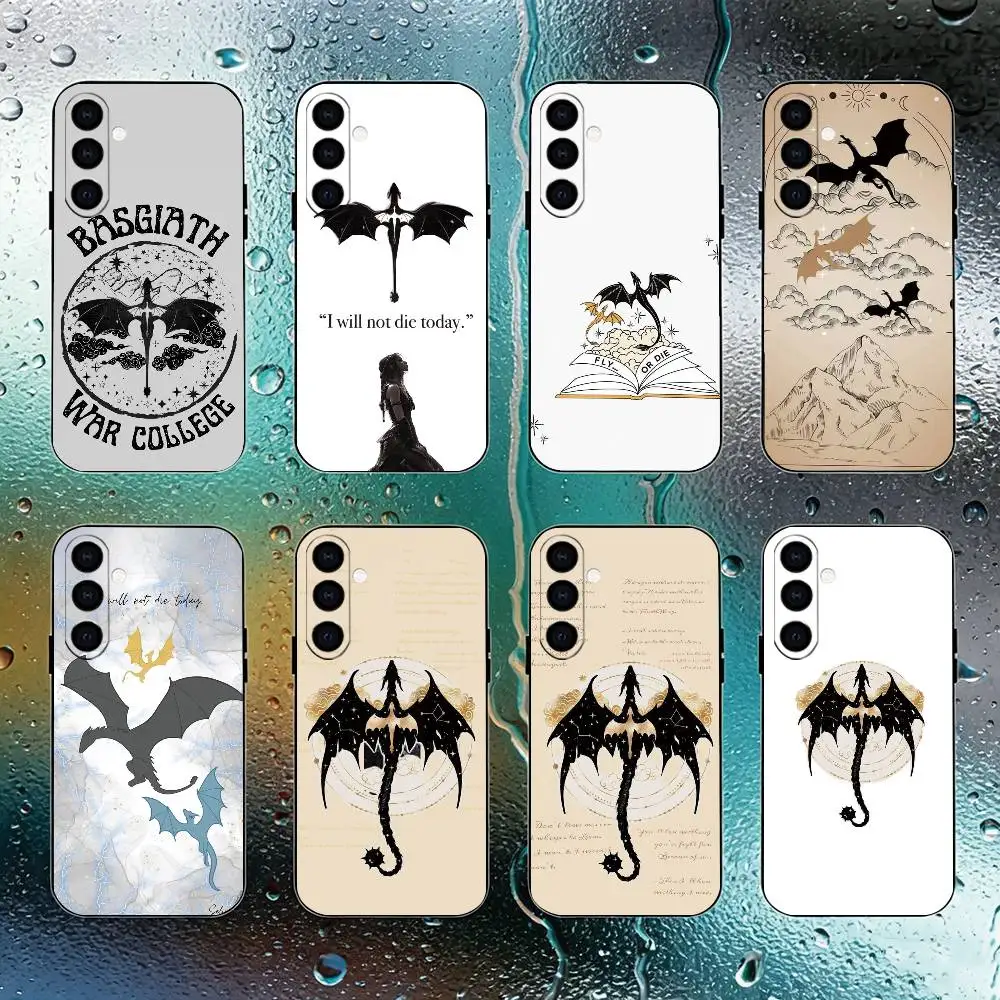 

N-Novel F-Fourth Wing Phone Case Black Silicone Soft For Samsung Galaxy A73,A72,A71,A70,A53,A52,A51