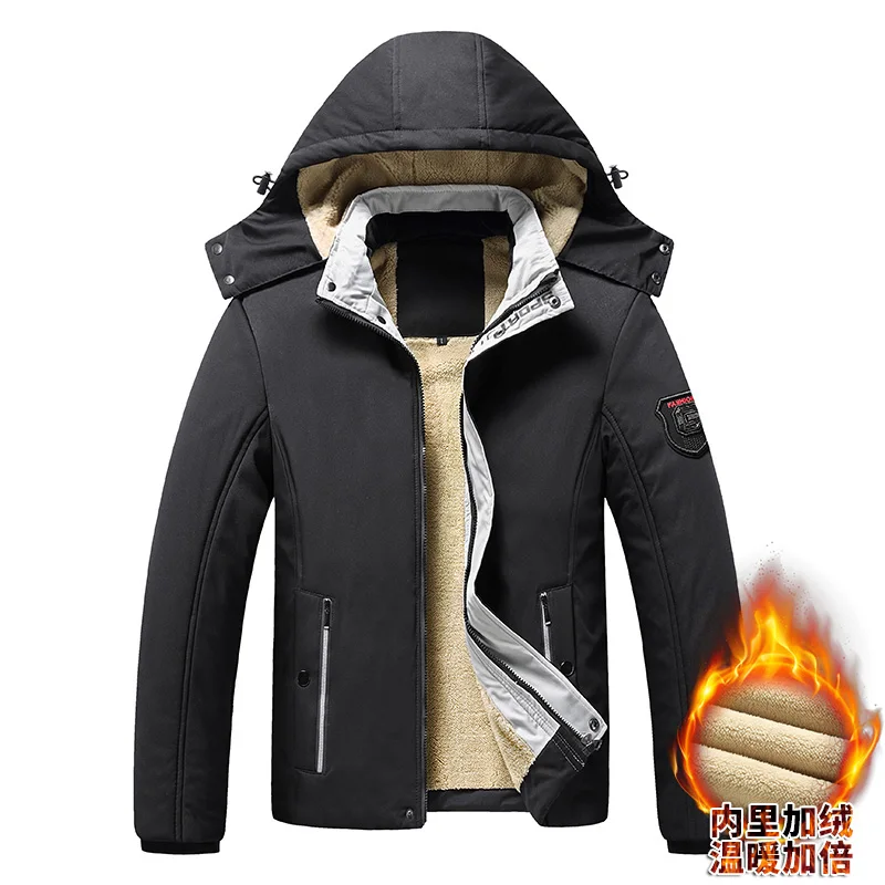 

Men Winter Parkas 2022 New Windproof Thick Warm Fleece Jacket Coat Men Autumn Outwear Fashion Outdoor Hooded Casual Parkas Men