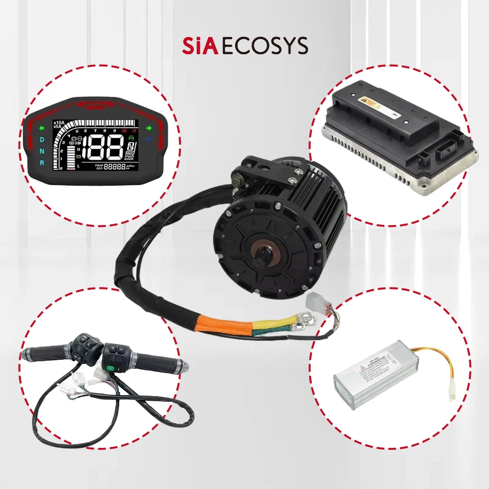

QS138 70H V1 3000W Mid Drive Motor Kit Includes 428-14T Sprocket EM150SP Controller & Z6 Throttle Complete Conversion Kit