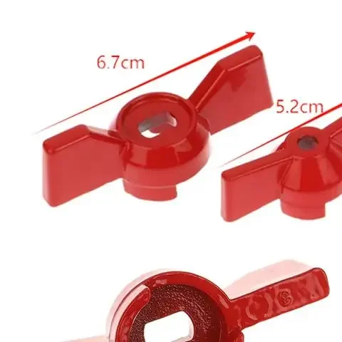2Pcs  Aluminum Handle Valve Handle Ball Valve Handle Wrench Red Butterfly Handle Accessories