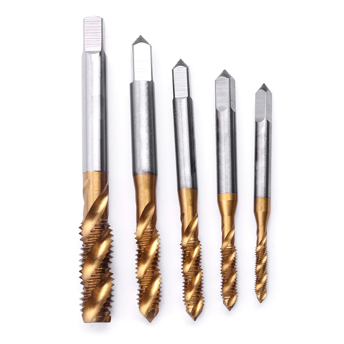 1PC Metric HSS Tap Titanium Plated Spiral Flute Machine Thread For Metal M3 M4 M5 M6 M8 Plug Tap Threading CNC Tools