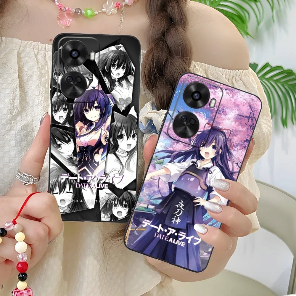 DAL Tohka Yatogami Mobile Cell Phone Case for Huawei Nova 12 11 10 9 8 7 Pro SE 5G Black Soft Phone Cover Shell