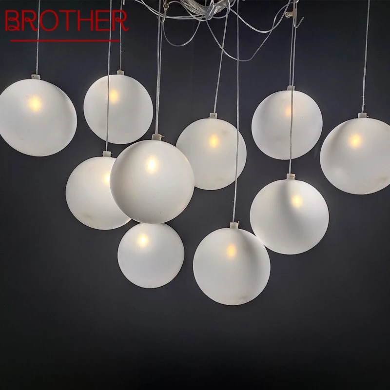 

BROTHER Modern Wedding Pendant Lamp Festival Lights Atmosphere LED Light for Party Stage Sphericity Background Decoration