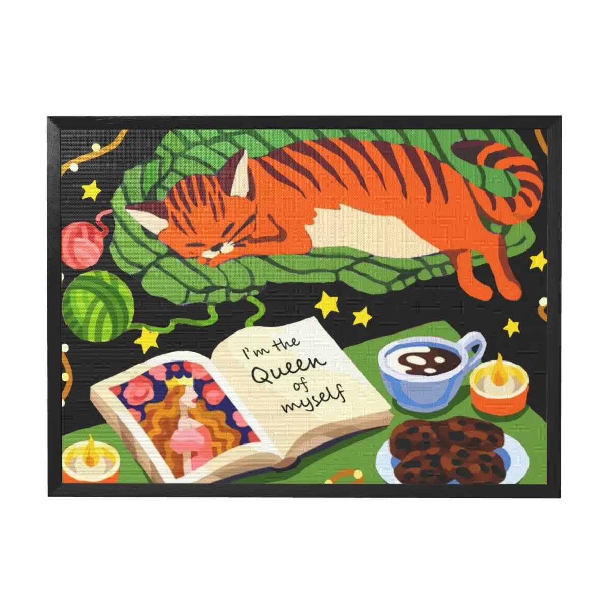 DIY benutzer definierte schwarze Rahmen dekorative Leinwand Malerei geeignet für zu Hause Gast Schlafzimmer Büro Sommer Villa Home Dekoration