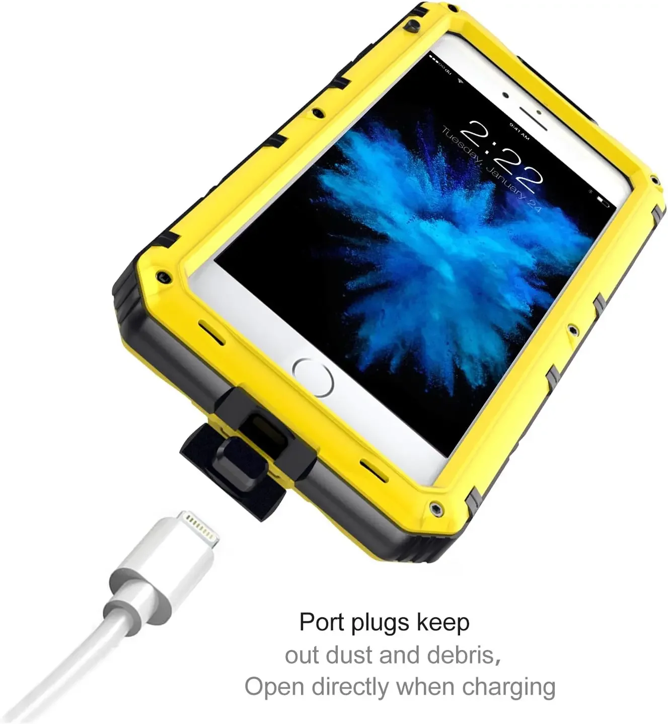 For iPhone X XS Max XR 8 7 Plus IP68 Waterproof Aluminum Metal Case Heavy Duty Military Armor Shockproof Cover Screen Protector