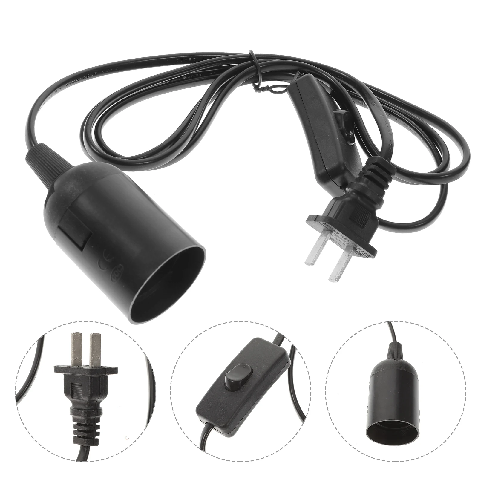 

Pendant Light Socket E27 PVC Hanging Lamp Cord Switch Cable Compatible Bar Cafe Home Hotel Lighting Lamp Cord with Switch