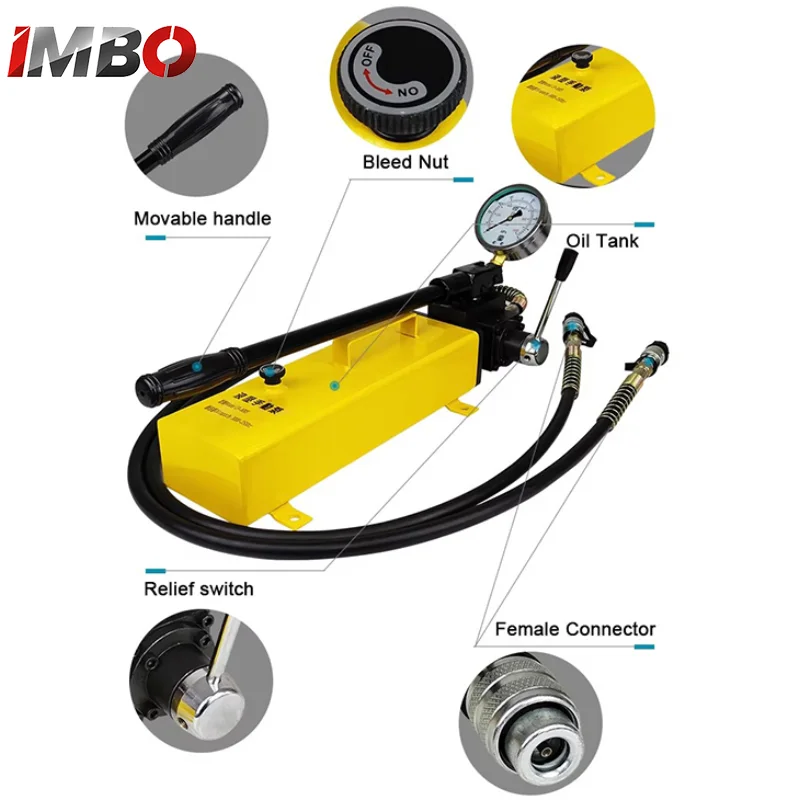 hydraulic pump Double circuit manual hydraulic pump 70Mpa high-pressure hydraulic pump Ultra high pressure hydraulic hand pump