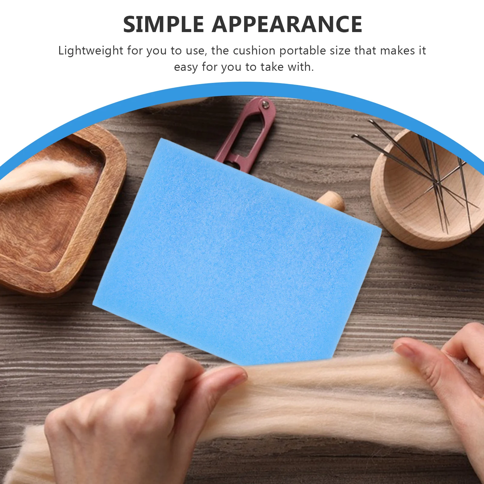 

5Pcs Needle Felting Pad Dense Wool Cushion DIY Needle Felting Crafts Embroidery Sewing Mat Sewing Cushion Needlework Pad