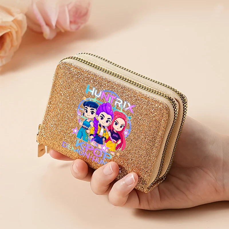K-pop Saja Boy Huntrix محفظة نسائية للعملات المعدنية هدية k pop Warriors HUNTRX رومي ميرا زوي حقيبة بسحاب طالب شيطان الصيادين محفظة أنيمي #1