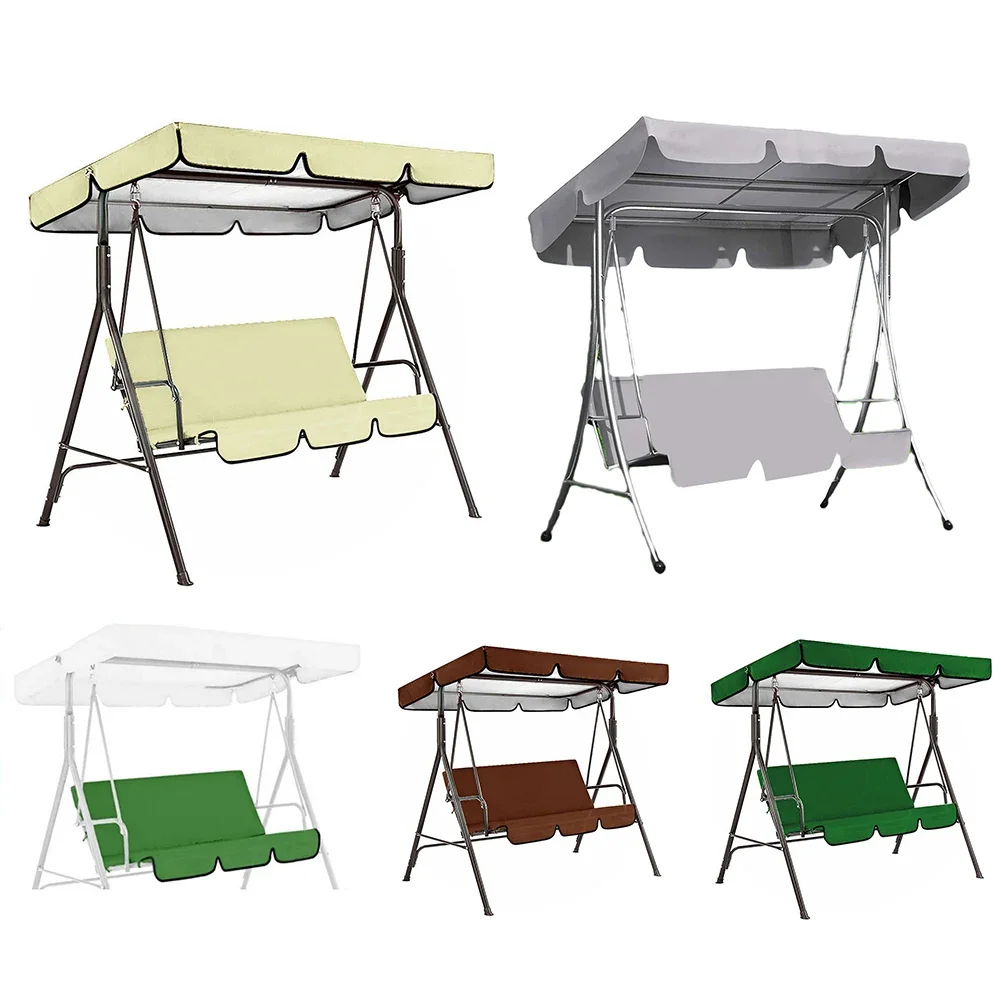 

210D Swing Cover Set Waterproof Swing Top Cover Seat Cover Dustproof Outdoor Garden Courtyard Swing Chair Cover Set