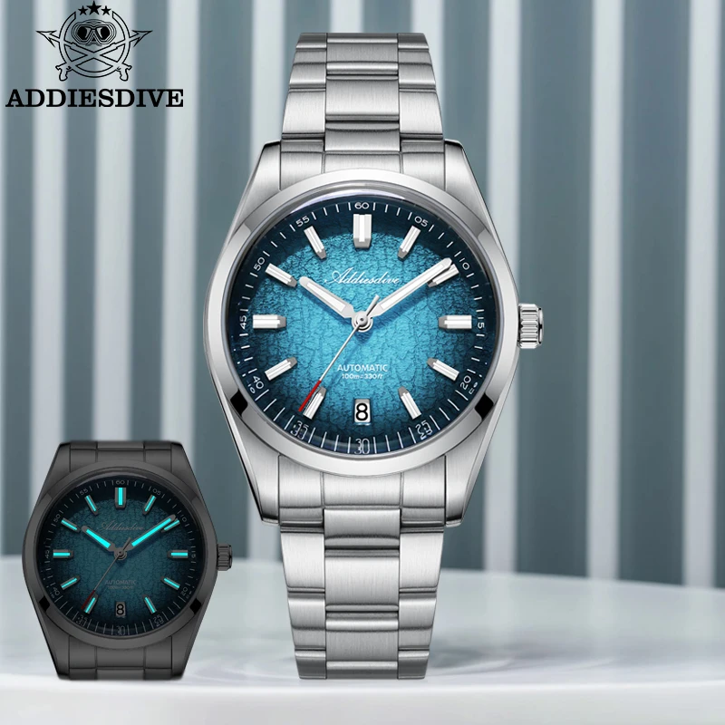 

ADDIESDIVE 39mm Men's Watch Luxury Japan 8215 Automatic Mechanical Wristwatch 100m Waterproof 316L Stainless Steel Diving Watch