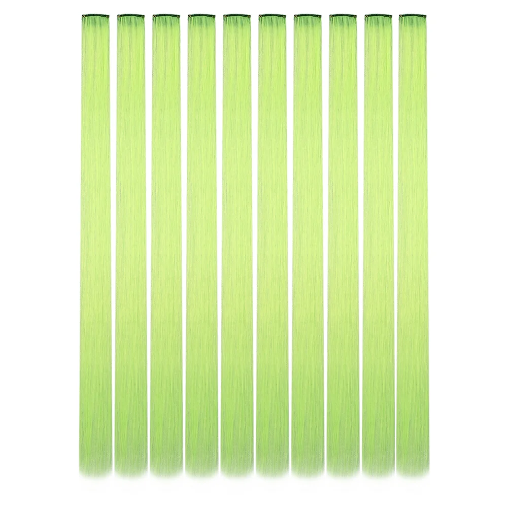 10PCS/Pack Colored Party Highlights Clip in Hair Extensions