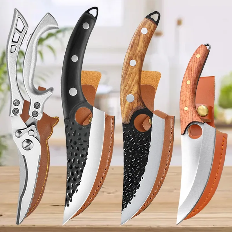 

Kitchen Chicken Bone Cutter Vegetable Scissors Stainless Steel Boning Knife Meat Cleaver Butcher Slicing Knife Kitchen Knives