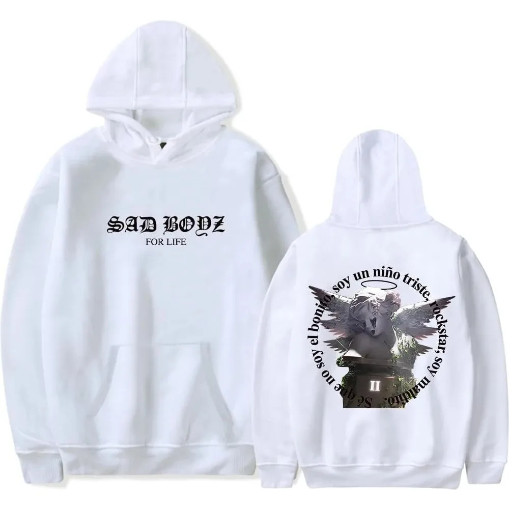 Junior H Sad Boyz 4 Life Clothing New Logo Merch Graphic Printed Hooded Men Women Hoodies Hip Hop Sweatshirt Unisex Streetwear