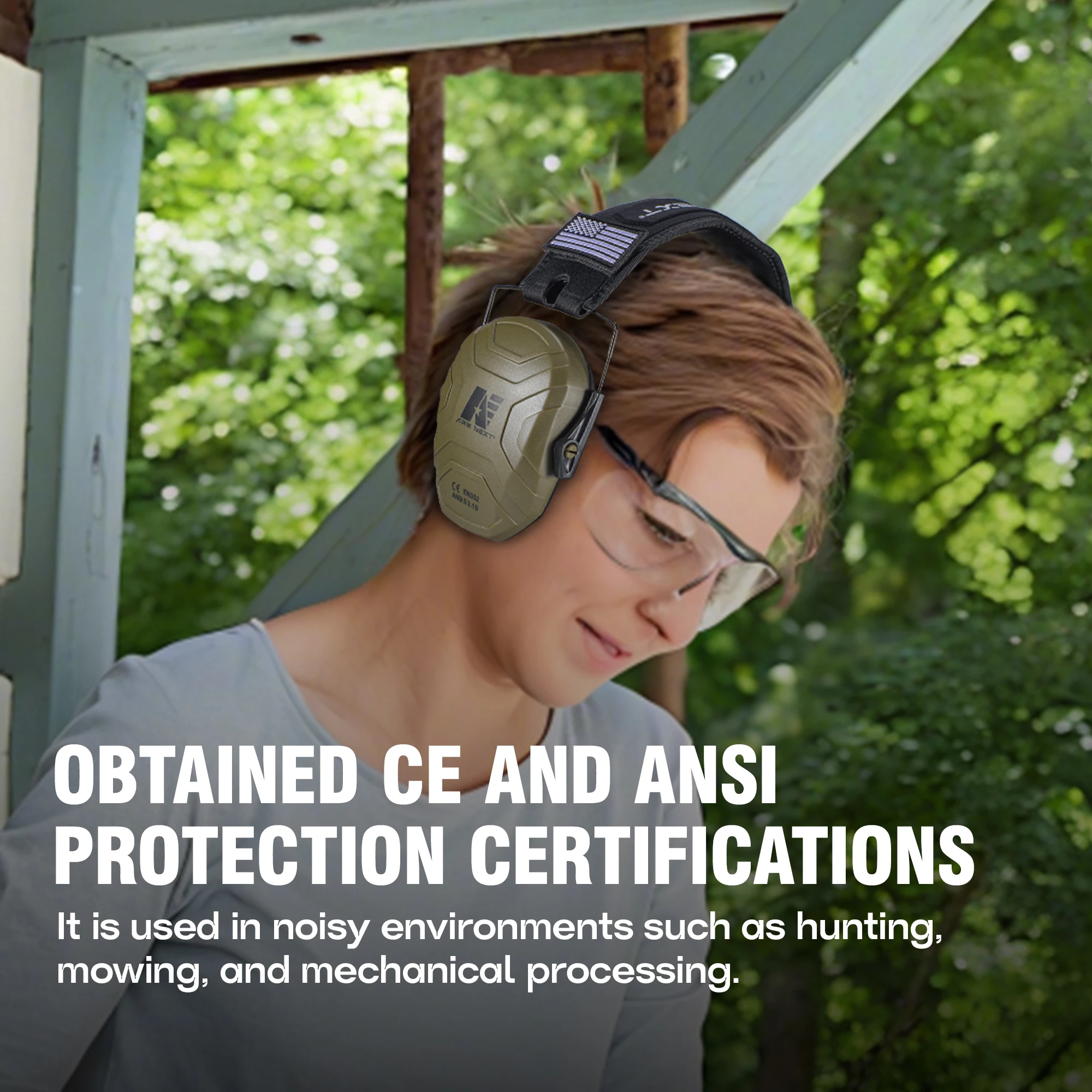 غطاء للأذنين عسكري تكتيكي V40 سماعات حماية السمع لإلغاء الضوضاء السلبية للرماية والصيد #5