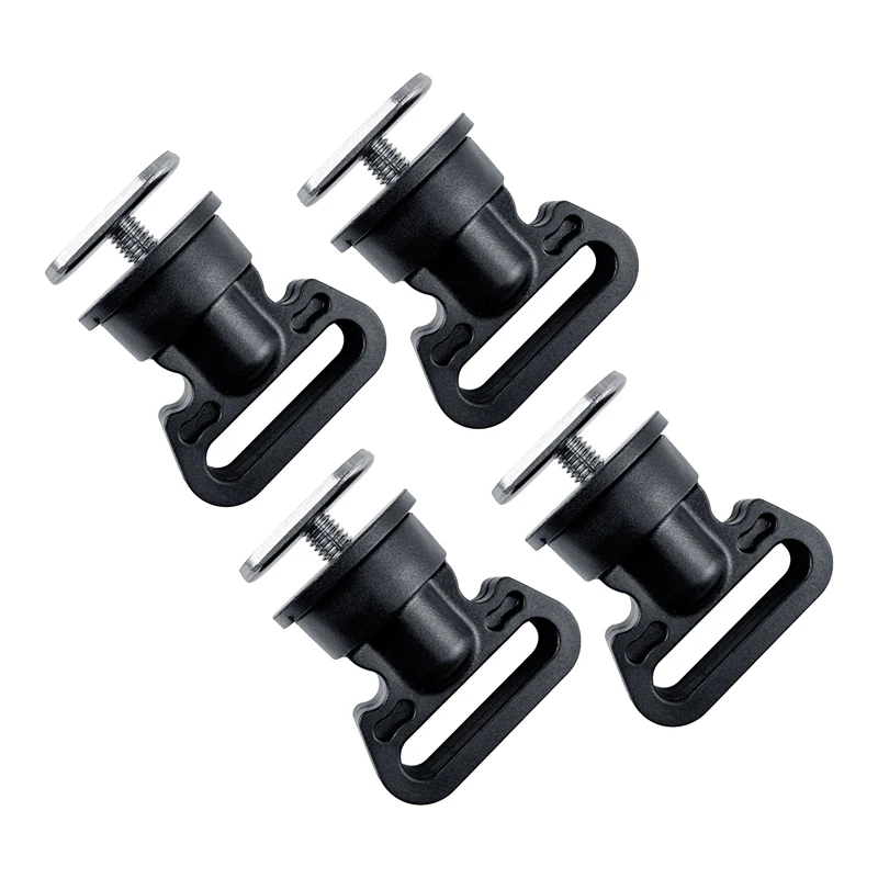 

2/4Pcs Tie Downs for Kayak Track Mount naylon stainless steel Black for 1.2 inches flat woven straps fixing kayak accessories